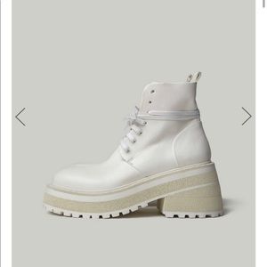 Marsell Carretta Anfibio white leather boots